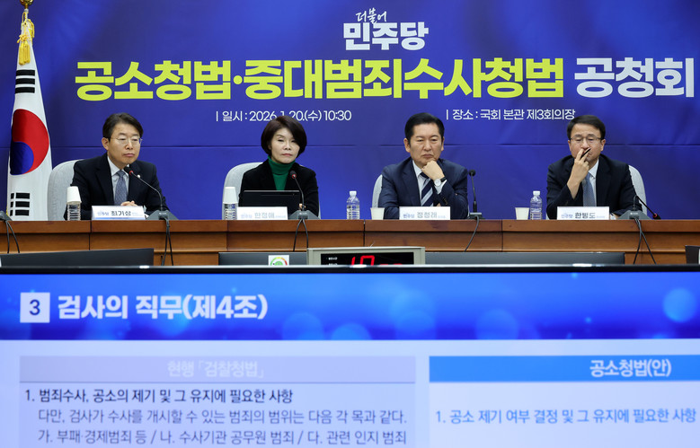 민주당 공청회서 검찰개혁법 공방"검수...