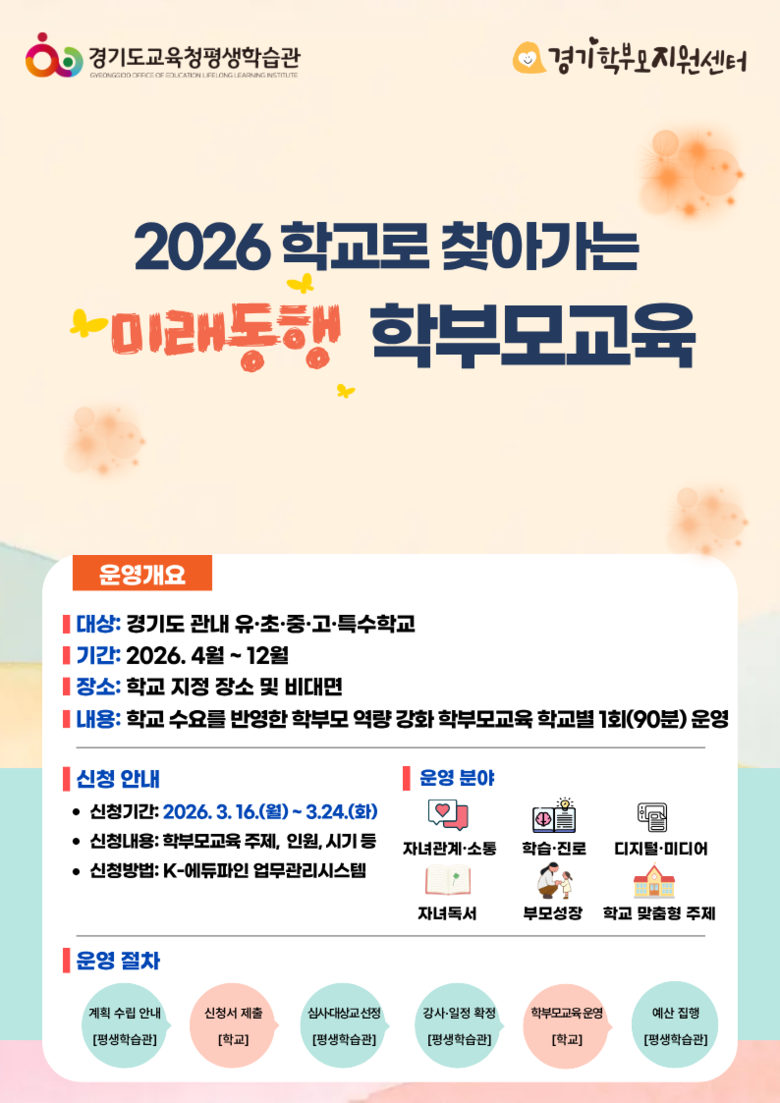 경기도교육청평생학습관, 학교 중심 맞...