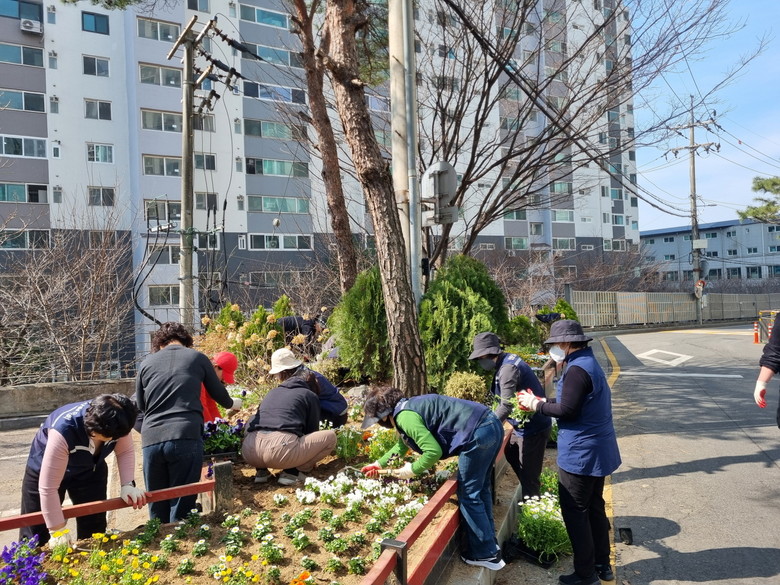 구리시 인창동, 봄꽃 식재로 쾌적한 ...